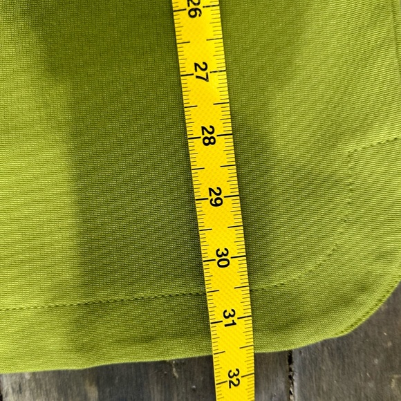 J Jill Tunic Top Ponte Knit Boat Neck 3/4 Sleeve Chartreuse Avocado Green - Picture 9 of 11